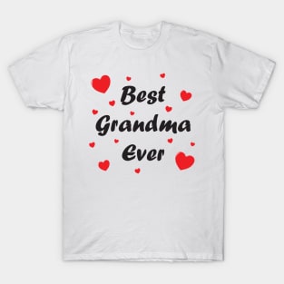 Best grandma ever heart doodle hand drawn design T-Shirt